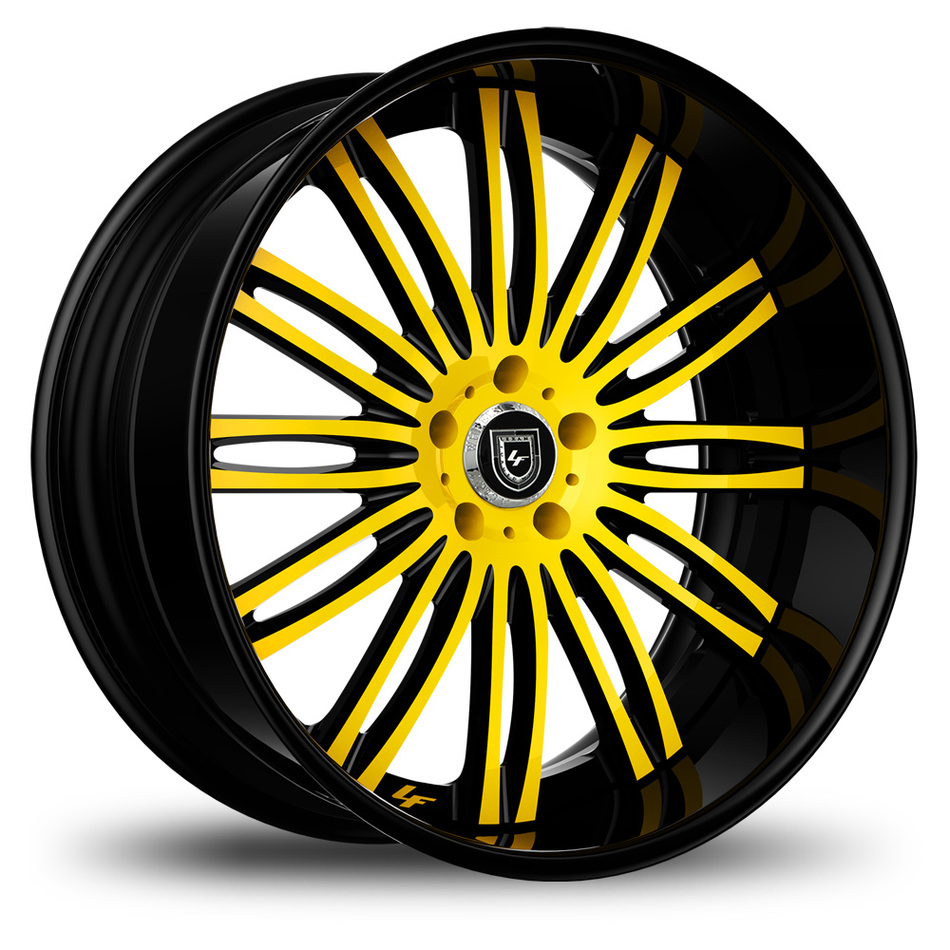 Lexani 758 Bison Custom Yellow and Black Finish Wheels