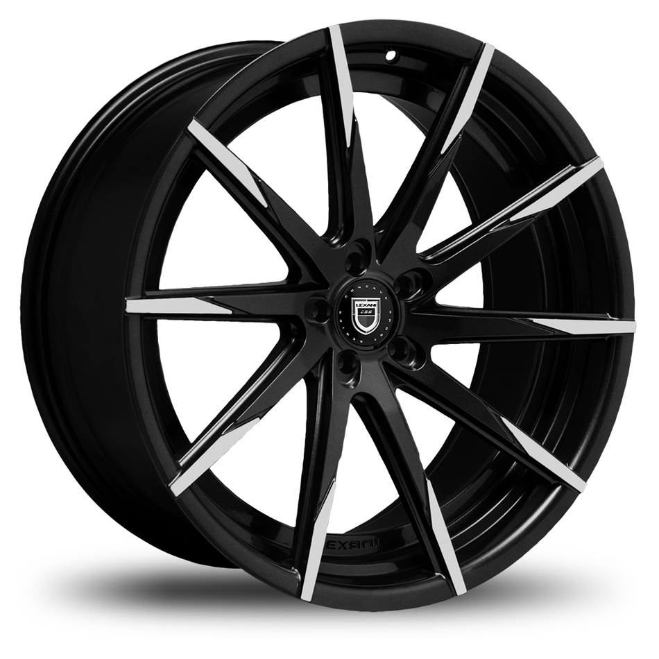 Lexani CSS-15 Gloss Black and Machined Tips Wheels