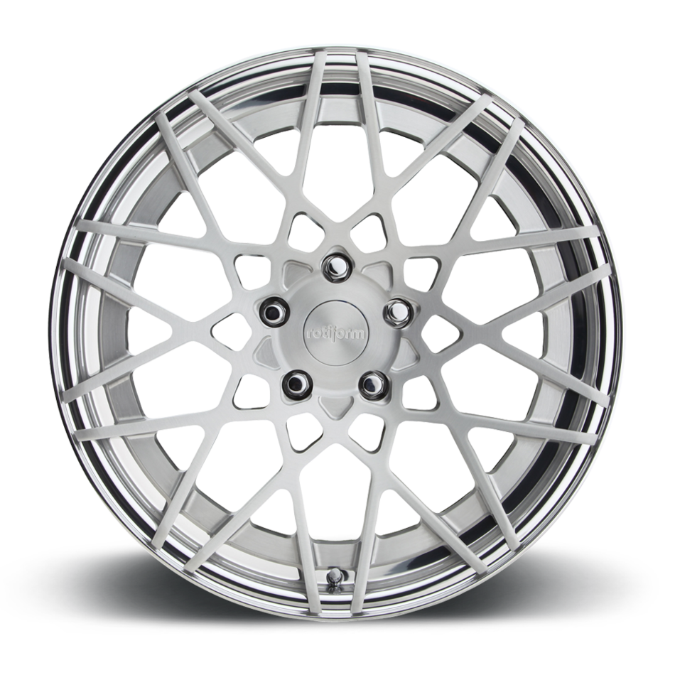 Rotiform BLQ Forged Custom Brushed Center with Gloss Clear Lip Finish Wheels
