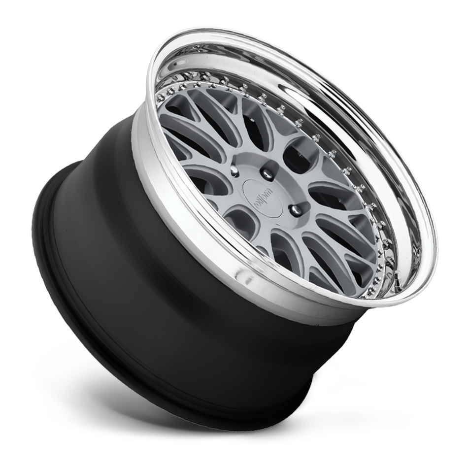 Rotiform DAB Forged Custom Matte Silver with Polished Lip Finish Wheels