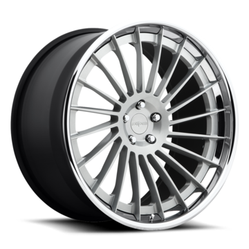 Rotiform IND-T Forged Custom Matte Silver Face with Polished Lip Finish Wheels