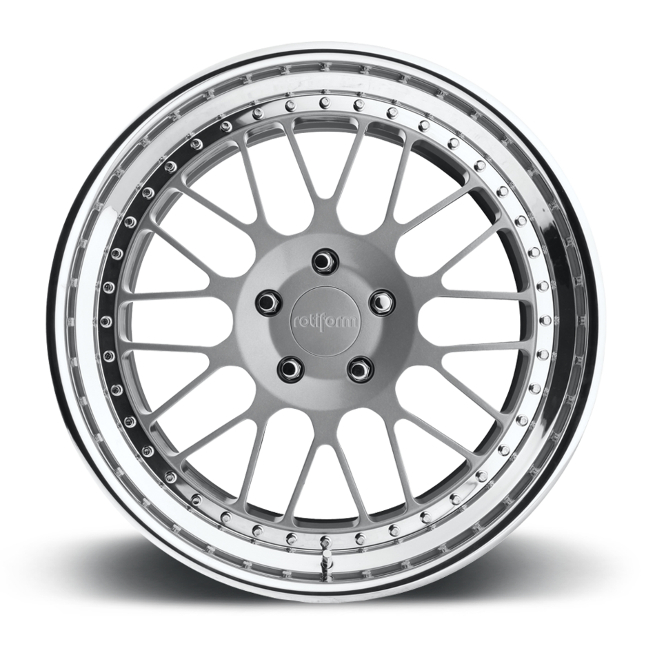 Rotiform LVS Forged Custom Matte Silver Face with Polished Lip Finish Wheels