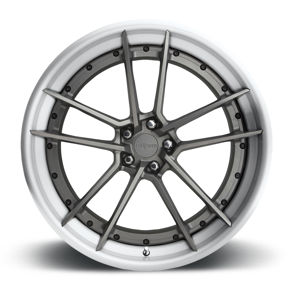 Rotiform SFO Forged Custom Anthracite Face with Brushed Gloss Lip Finish Wheels
