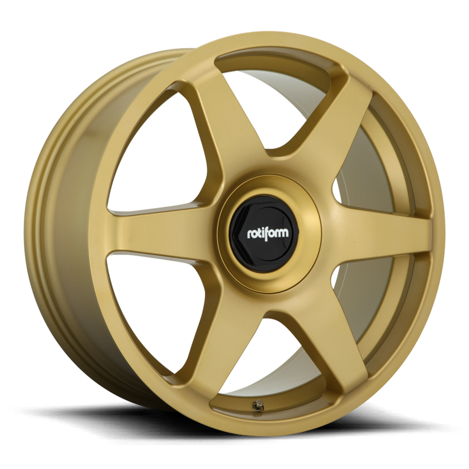 Rotiform SIX Matte Gold Finish Wheels