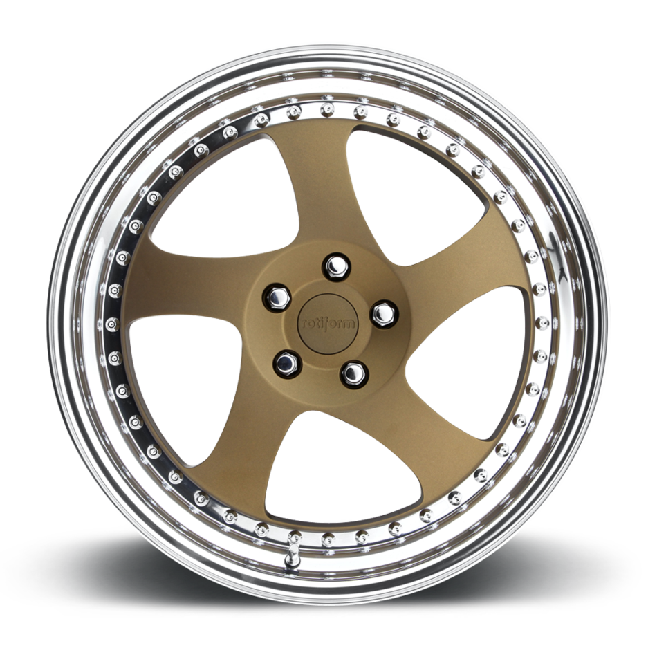 Rotiform TMB Forged Custom Matte Bronze Face with Polished Lip Finish Wheels