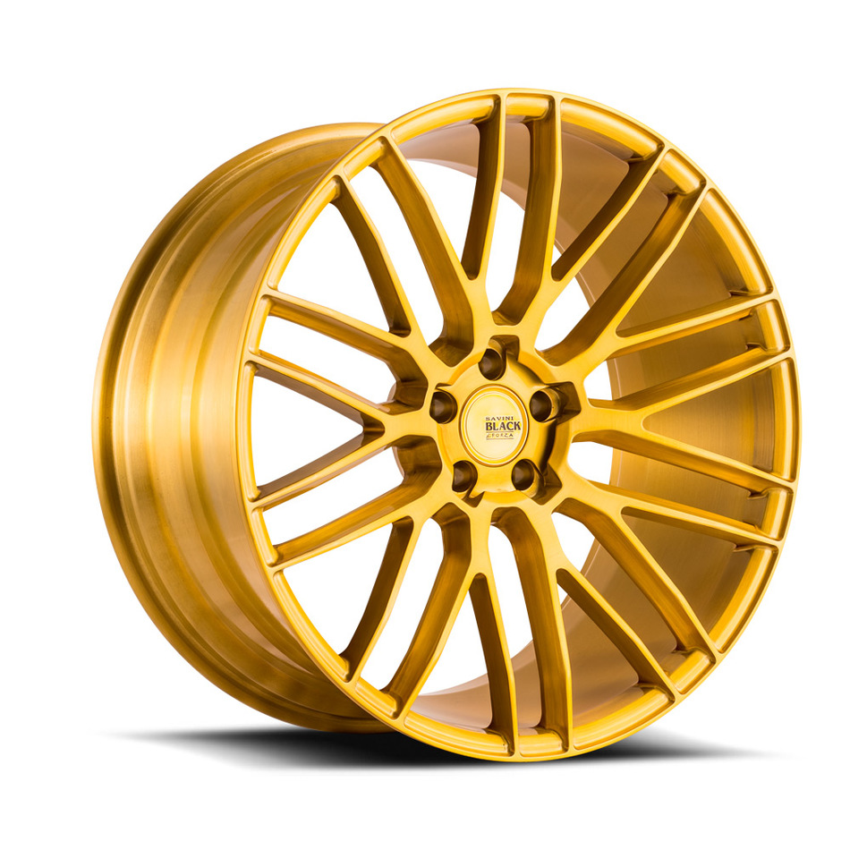 Savini Black di Forza BM13 Wheels - Brushed Gold Custom Finish