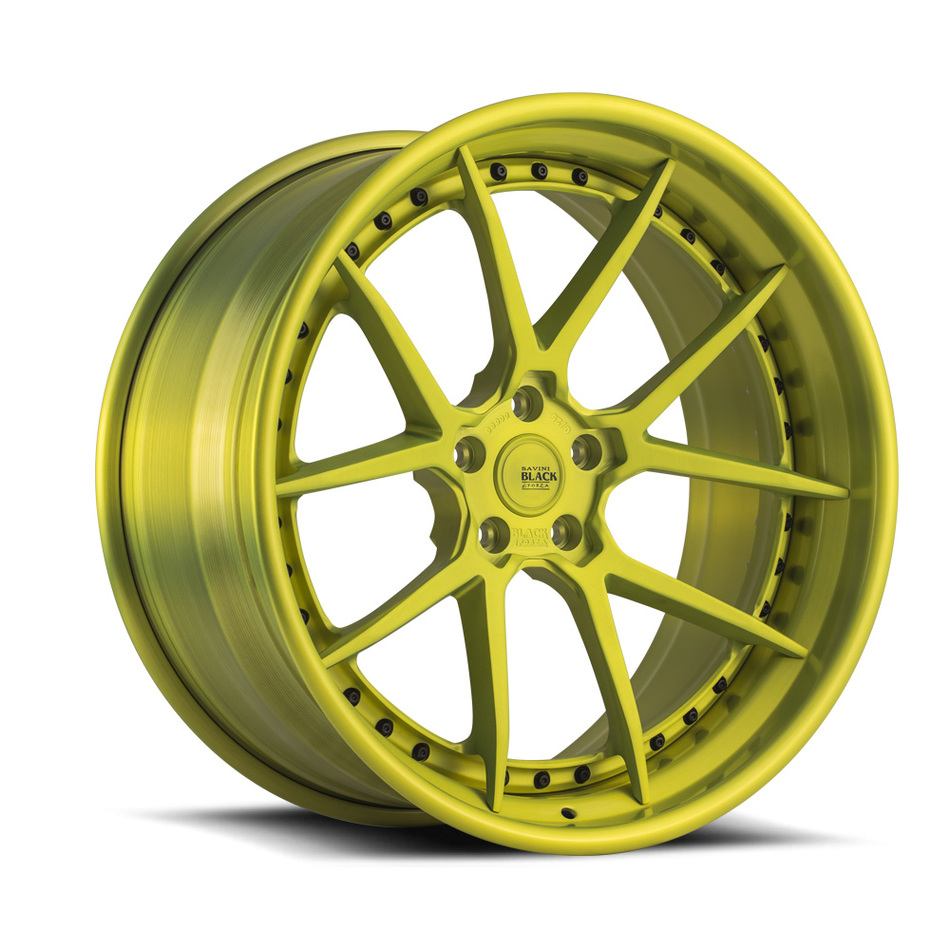 Savini Black di Forza BM14-L Forged Wheels - Shocker Yellow Finish