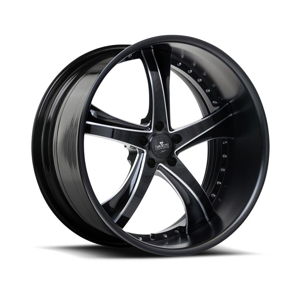 Savini Forged SV29s Black Polished XLT Wheels