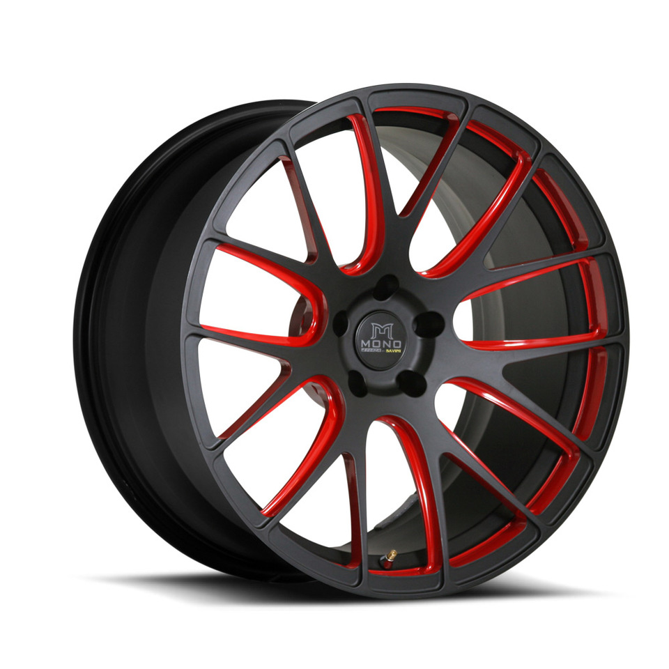 Savini Forged SV39m Black and Red Mono Wheels