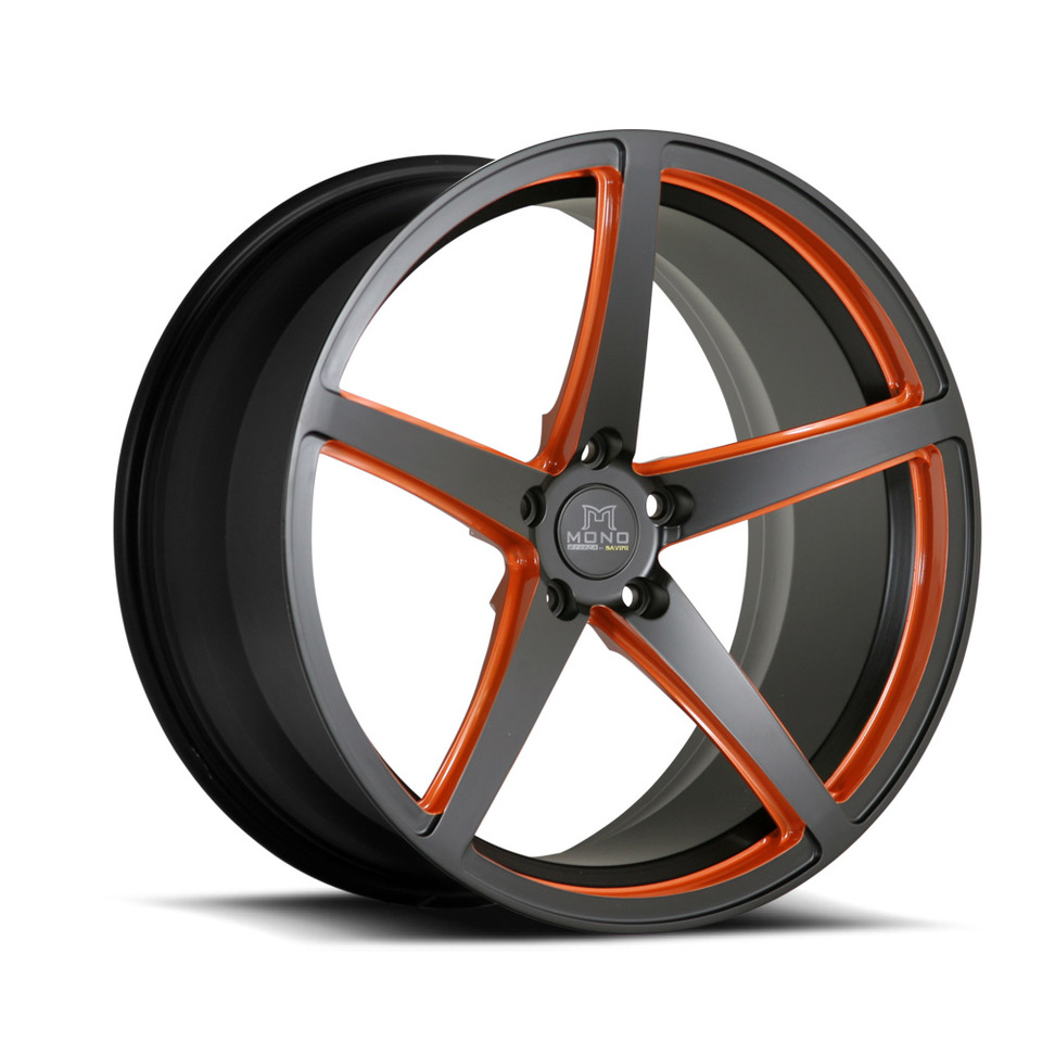 Savini Forged SV44m Black and Orange Mono Wheels