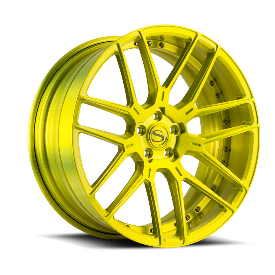 Savini Forged SV63 Brushed Shocker Yellow Finish Wheels