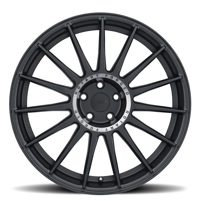 TSW Paddock Wheels Semi Gloss Black with Machined Tinted Ring Finish 