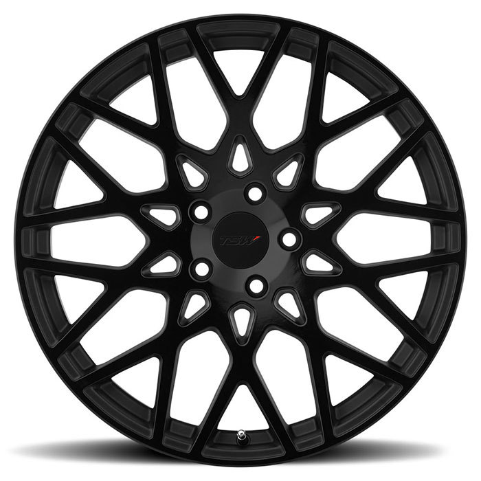 TSW Vale Double Black with Matte Black with Gloss Black Face Finish Wheels