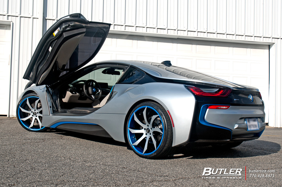 BMW i8 on custom 22in Fondare ECL Wheels Trending at Butler