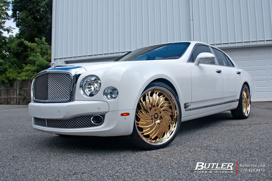 Bentley Mulsanne With 24in Savini Diamond Prali Wheels And Pirelli P Zero Nero Tires 14