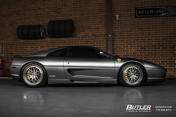 Lowered Ferrari F355 Berlinetta with 19in HRE Classic 300 Wheels and Michelin Pilot Sport 4s Tires