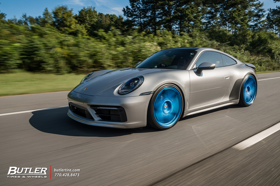 Porsche 992 911 Carrera S With 21in Front And 22in Rear Hre 505 M Wheels And Michelin Pilot Sport 4 S Tires 17