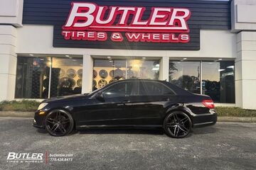 2011 Mercedes E350 with staggered 20in Select Precision Shadow Wheels