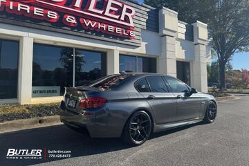 2015 BMW 5 Series with Staggered 20in Brixton Forged RF7 Wheels