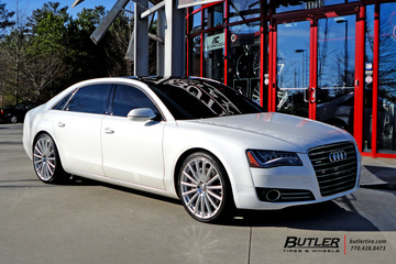 Audi A8 with 22in Mandrus Rotec Wheels