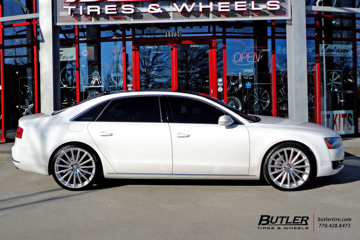 Audi A8 with 22in Mandrus Rotec Wheels