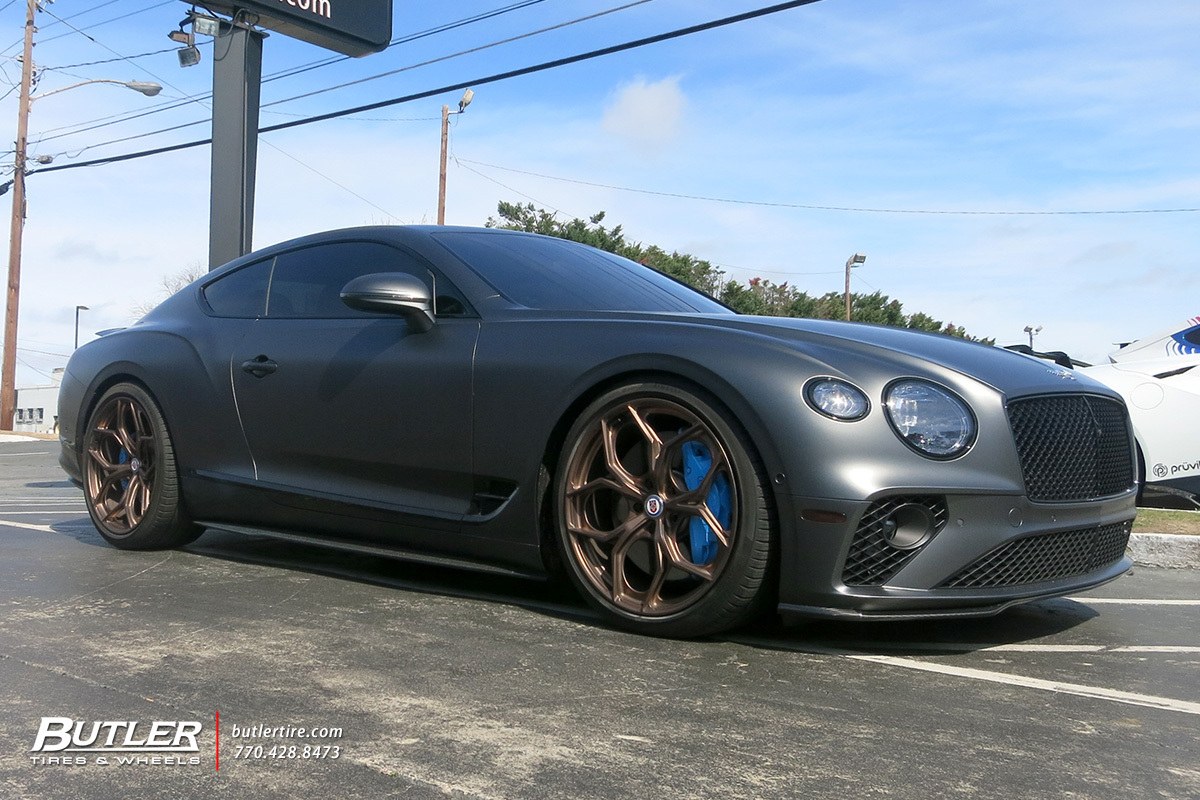 Bentley Continental GT with 22in HRE P111SC Wheels