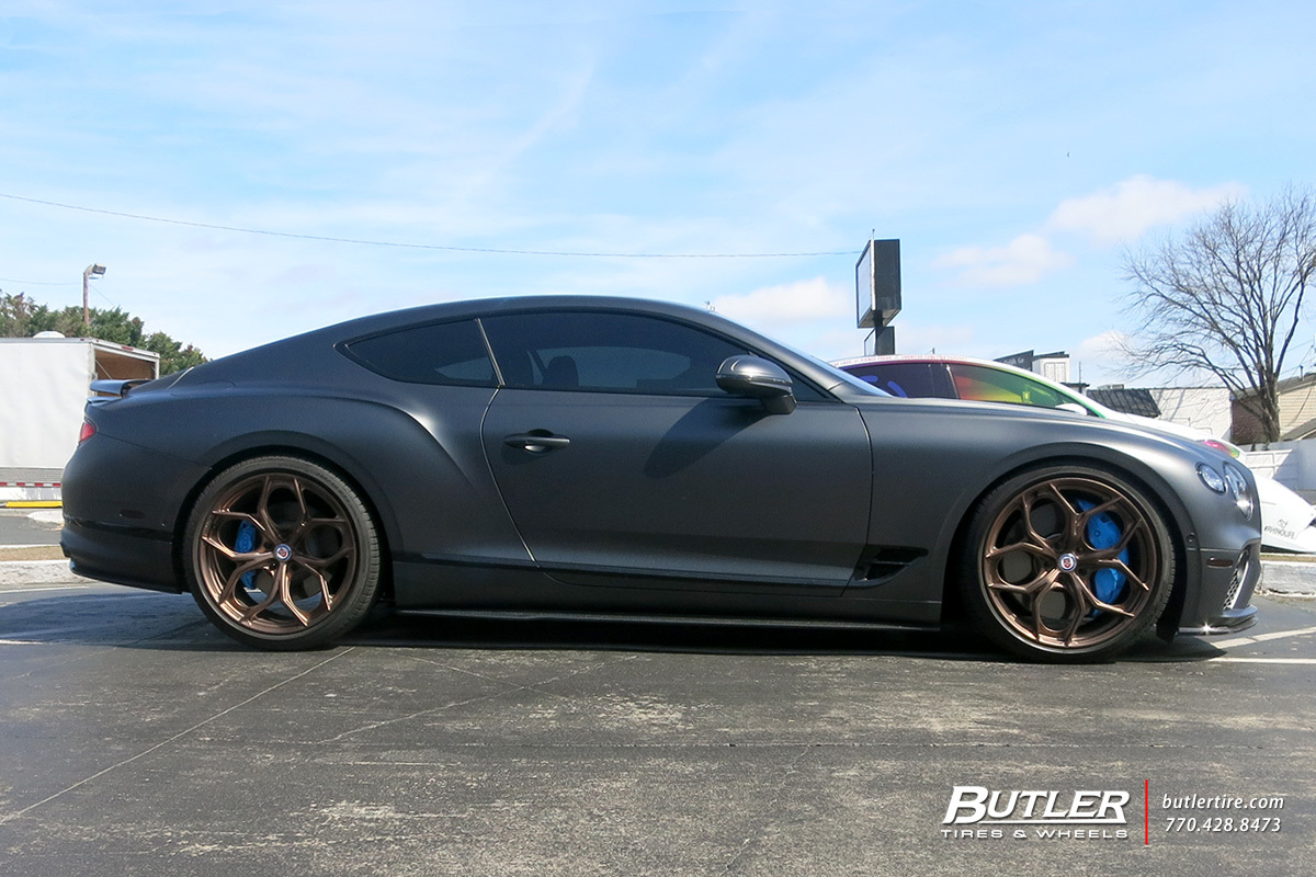 Bentley Continental GT with 22in HRE P111SC Wheels