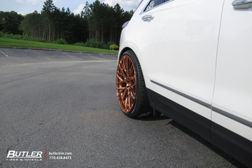 2023 CADILLAC XT5 with 24" SAVINI SV65M wheels and LEXANI tires and VICREZ LOWERING KIT