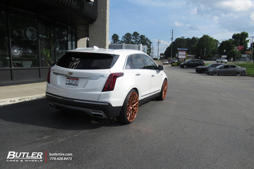2023 CADILLAC XT5 with 24" SAVINI SV65M wheels and LEXANI tires and VICREZ LOWERING KIT