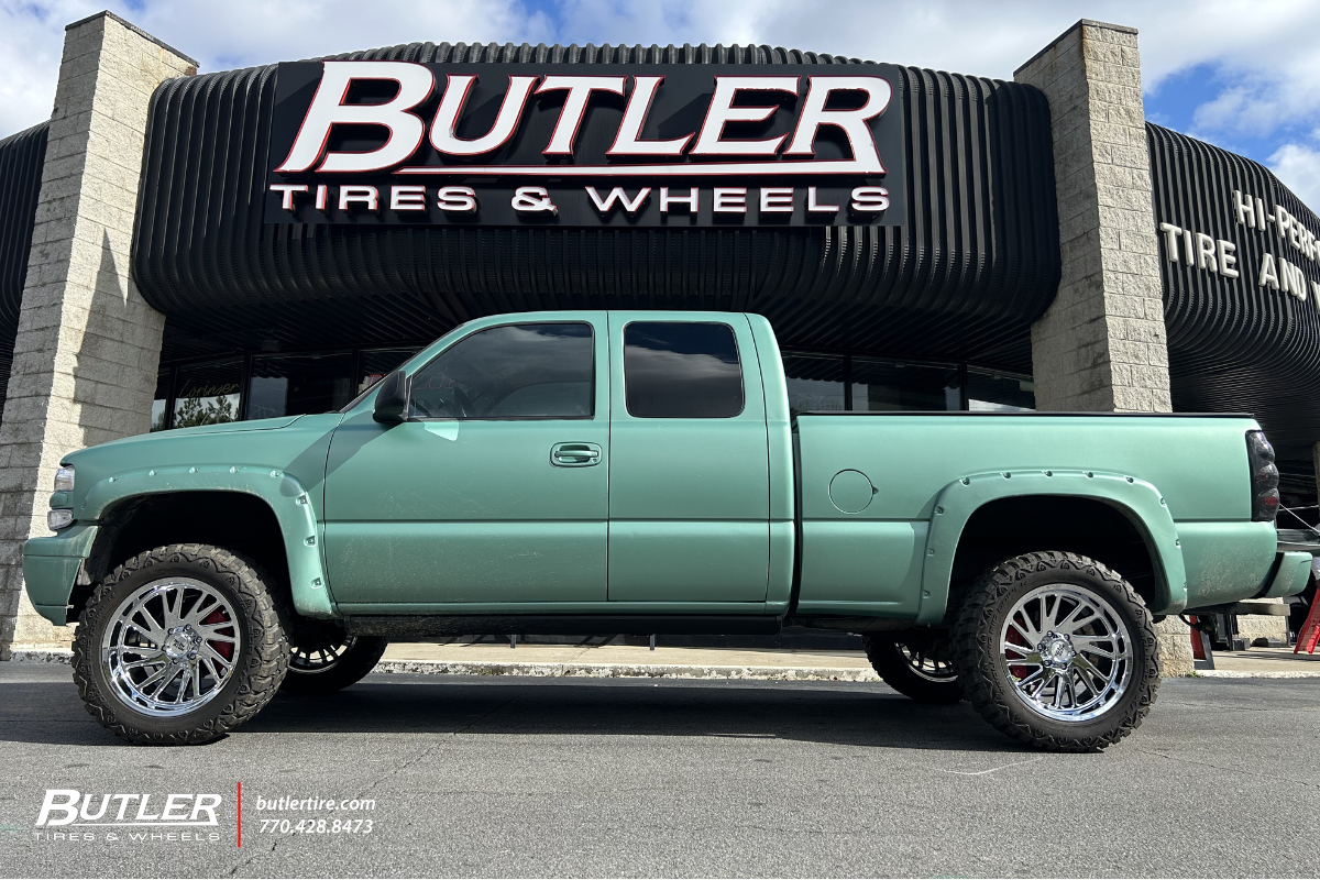 Chevrolet 1500 with 20in Moto Combat Wheels