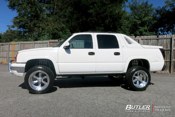 Chevrolet Avalanche with 22in Grid Offroad GF12M Wheels