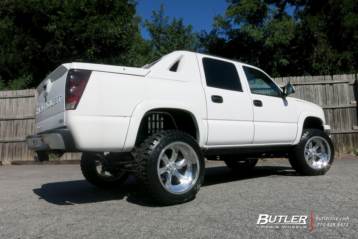 Chevrolet Avalanche with 22in Grid Offroad GF12M Wheels