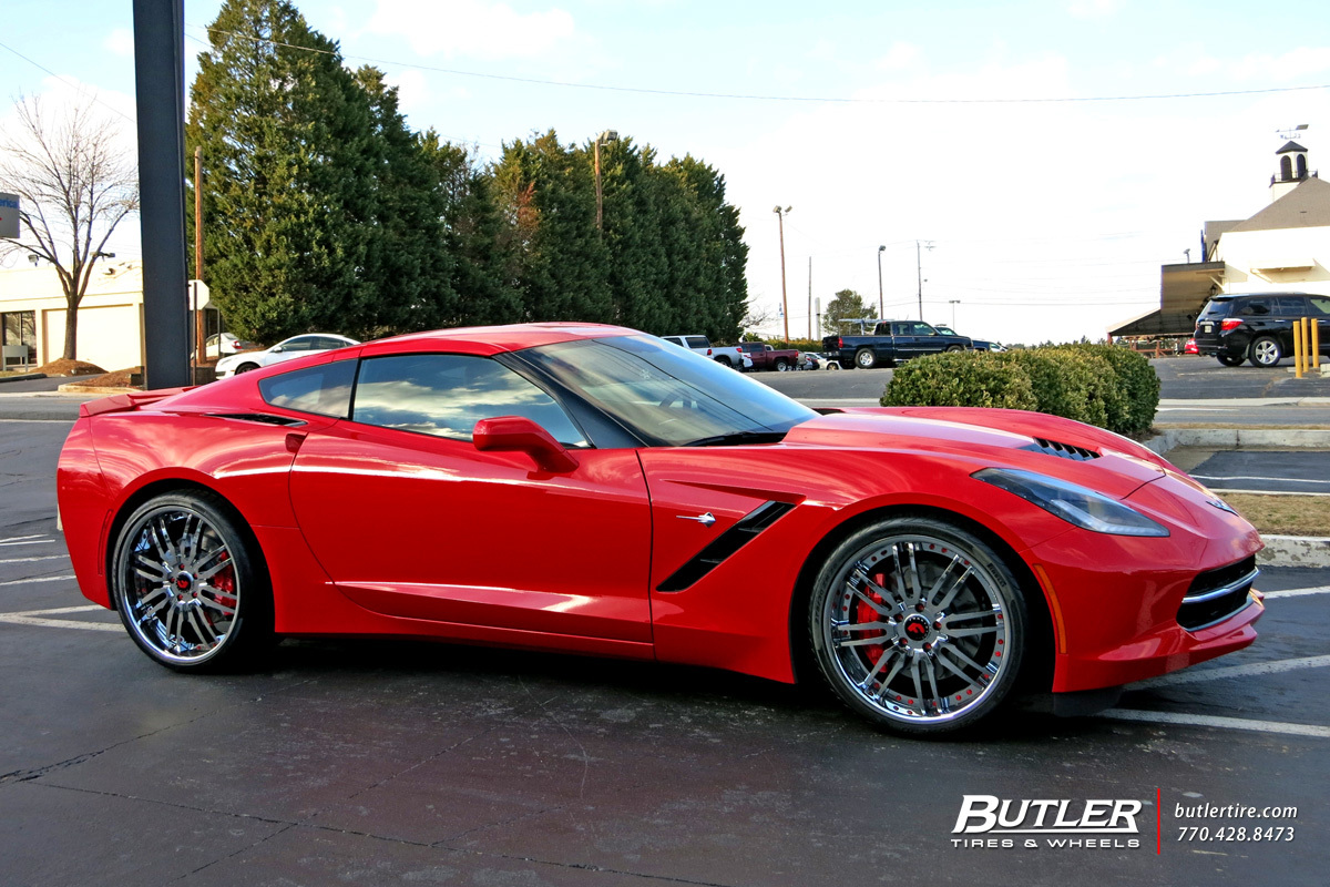 Chevrolet Corvette with 22in Forgiato Sedici Wheels