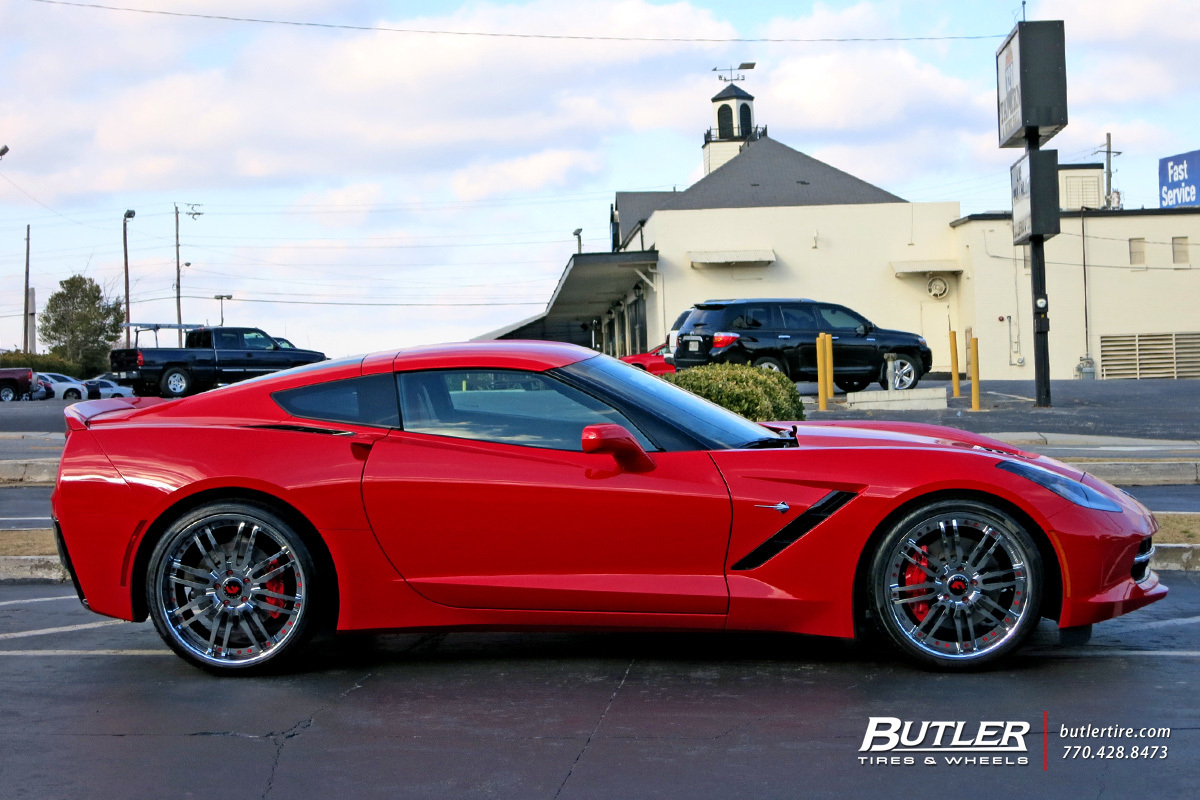Chevrolet Corvette with 22in Forgiato Sedici Wheels