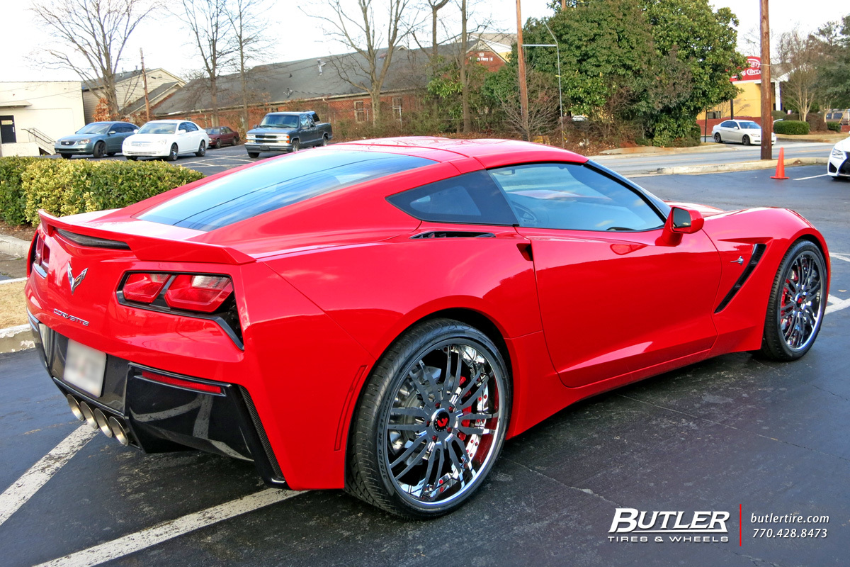 Chevrolet Corvette with 22in Forgiato Sedici Wheels