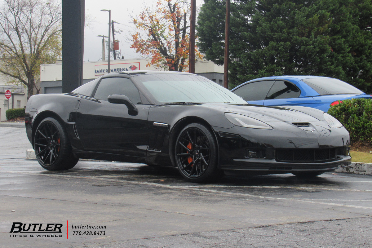 Chevrolet Corvette with 19in Savini SV-F6 Wheels and Michelin Super Sport Tires