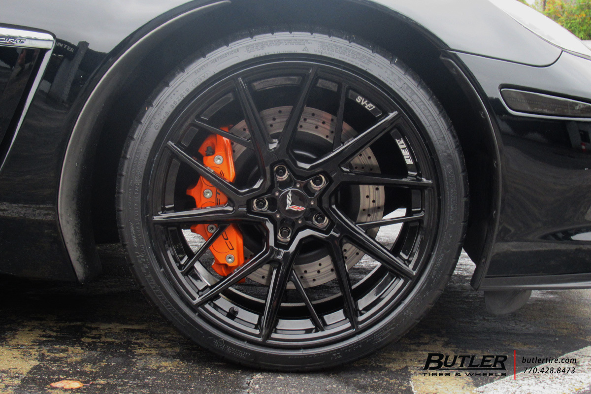 Chevrolet Corvette with 19in Savini SV-F6 Wheels and Michelin Super Sport Tires