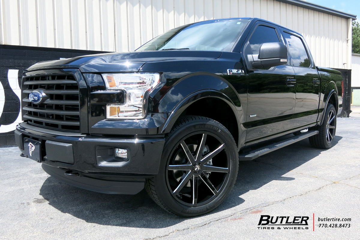 Ford F150 with 22in DUB Push Wheels