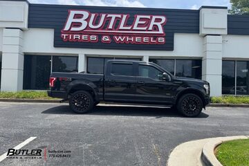2017 Ford F150 with 22” Vossen HFX1 tinted gloss black wheels and Nitto Nomad Grappler tires