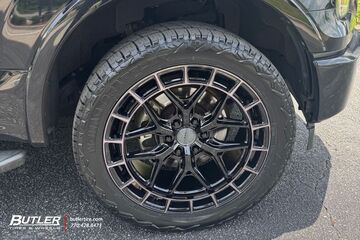 2017 Ford F150 with 22” Vossen HFX1 tinted gloss black wheels and Nitto Nomad Grappler tires