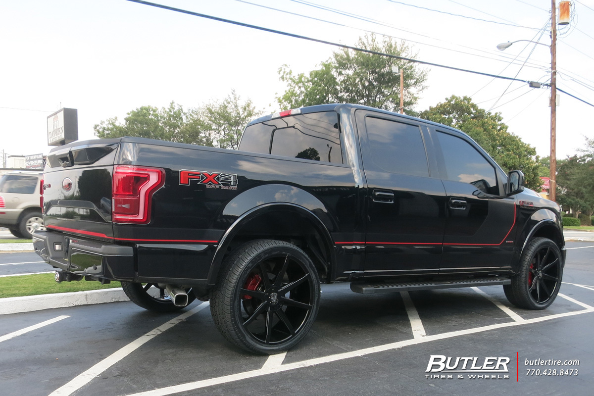 Ford F150 with 24in DUB Push Wheels