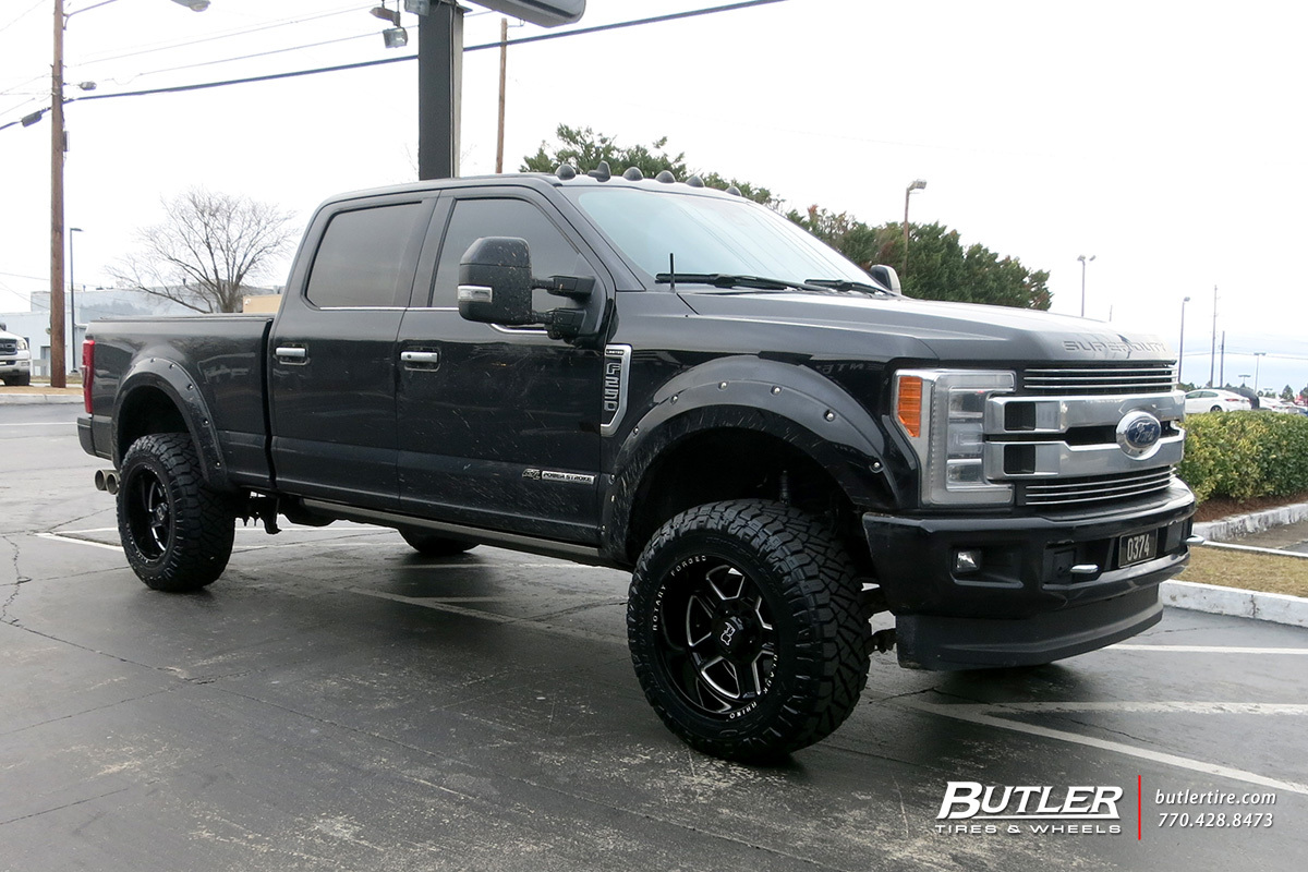 Ford F250 with 20in Black Rhino Canon Wheels