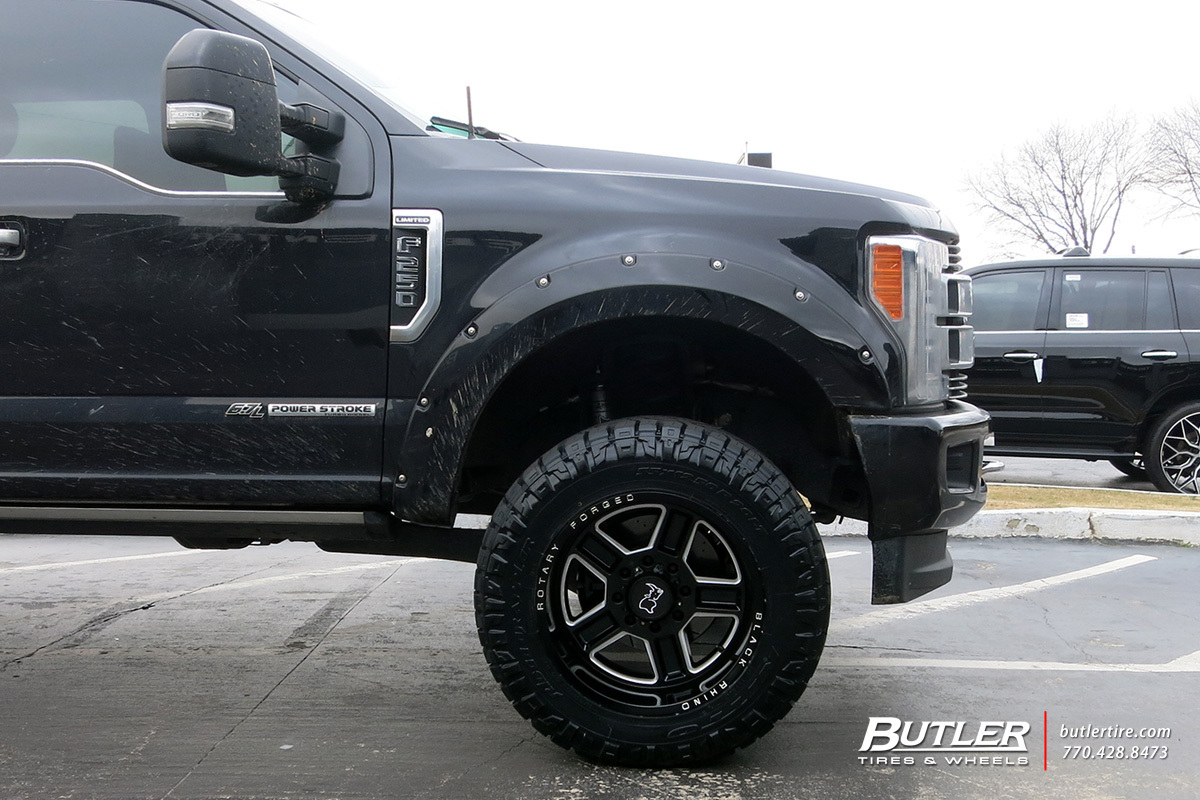 Ford F250 with 20in Black Rhino Canon Wheels