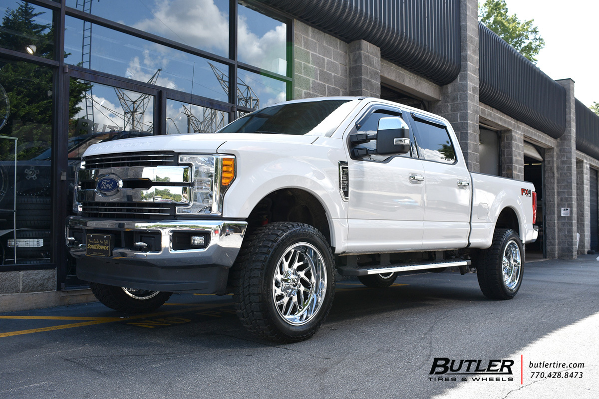 Ford F350 with 22in Fuel Triton Wheels
