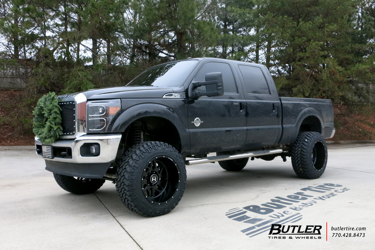Ford F350 with 22in Hostile Sprocket Wheels