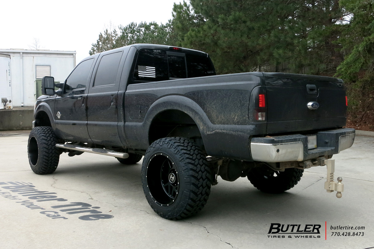 Ford F350 with 22in Hostile Sprocket Wheels