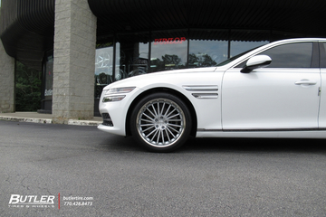 Genesis G80 with 20in Ravetti M14 Wheels