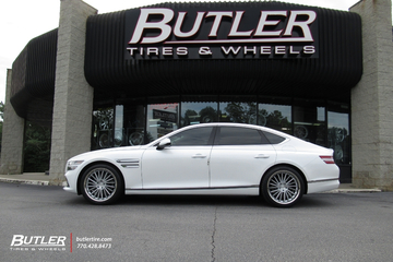 Genesis G80 with 20in Ravetti M14 Wheels