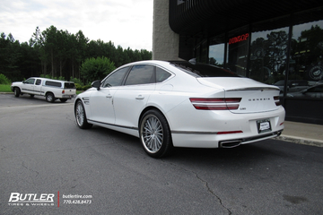 Genesis G80 with 20in Ravetti M14 Wheels