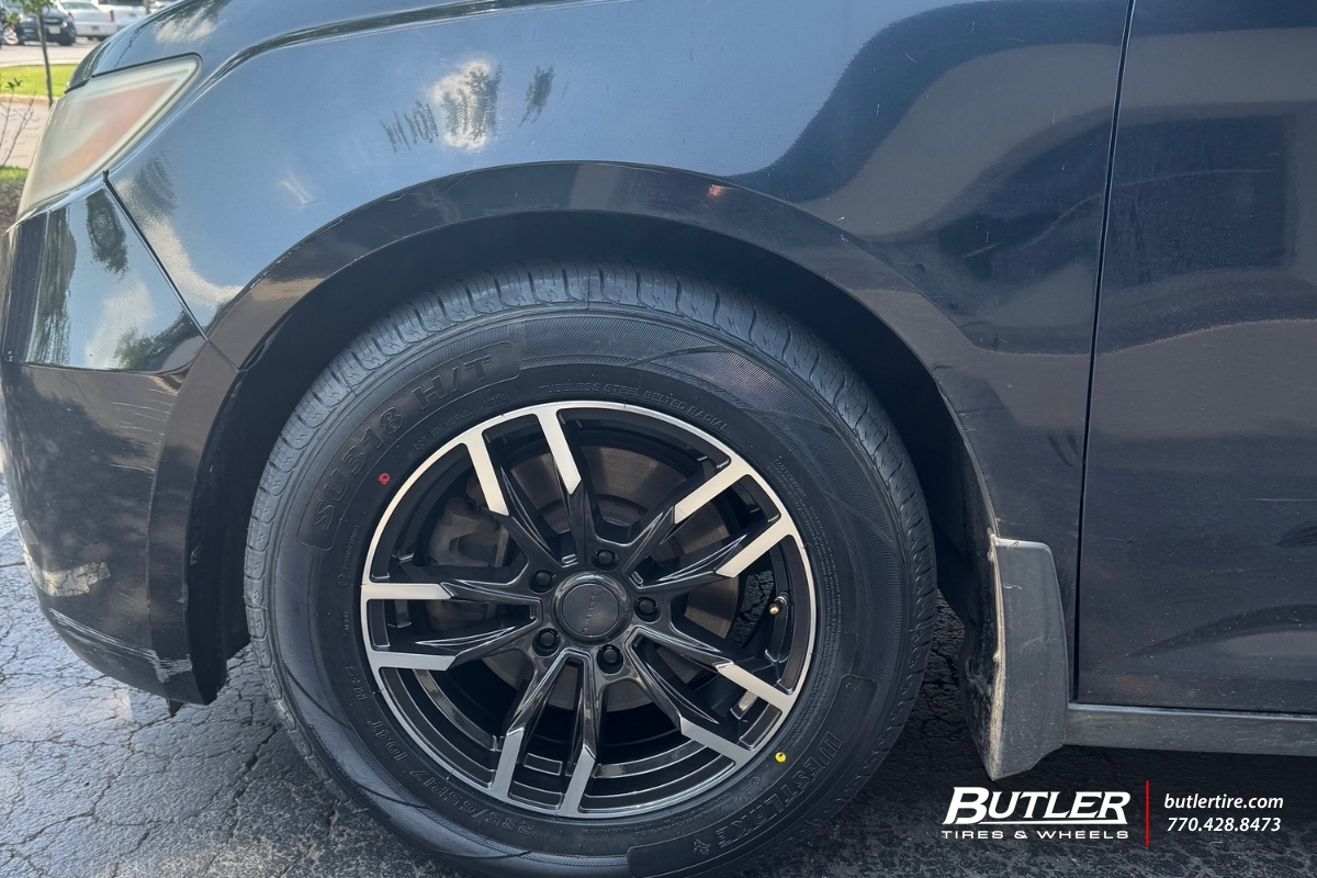 Honda Odyssey with 17” Liquid Metal Splice wheels and Westlake tires 